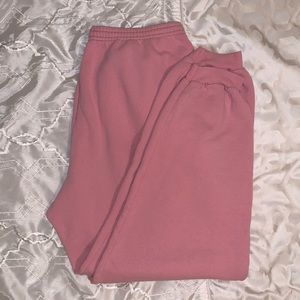 Baby Pink Cuffed Ankle Sweatpants